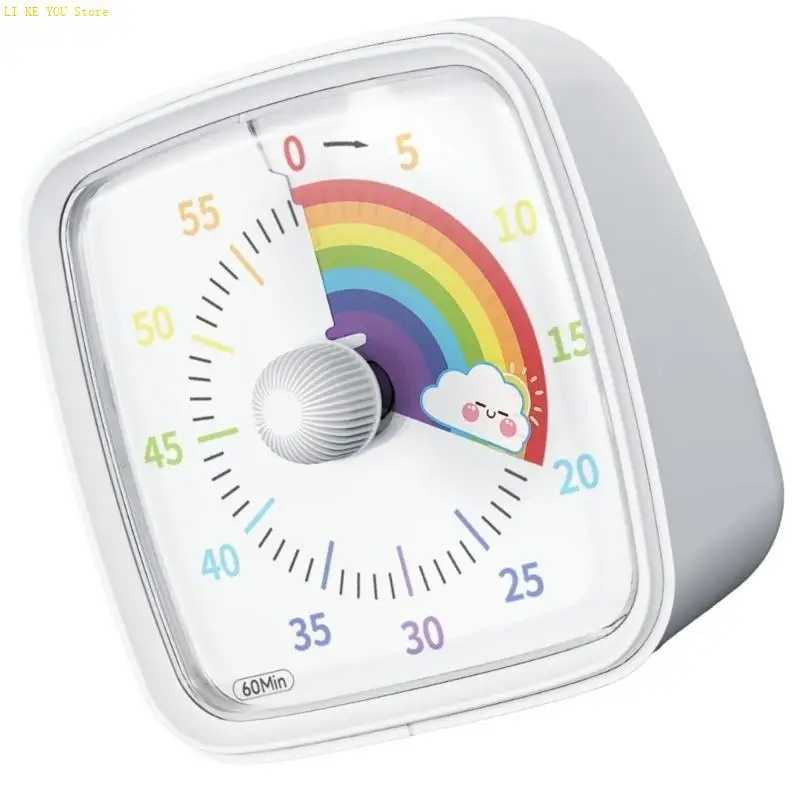 W3JE TIMERS SMALL TIMERS TIMERS مع قوس قزح Face Times Friendld مع تصميمات مرحة للطفل والكبار
