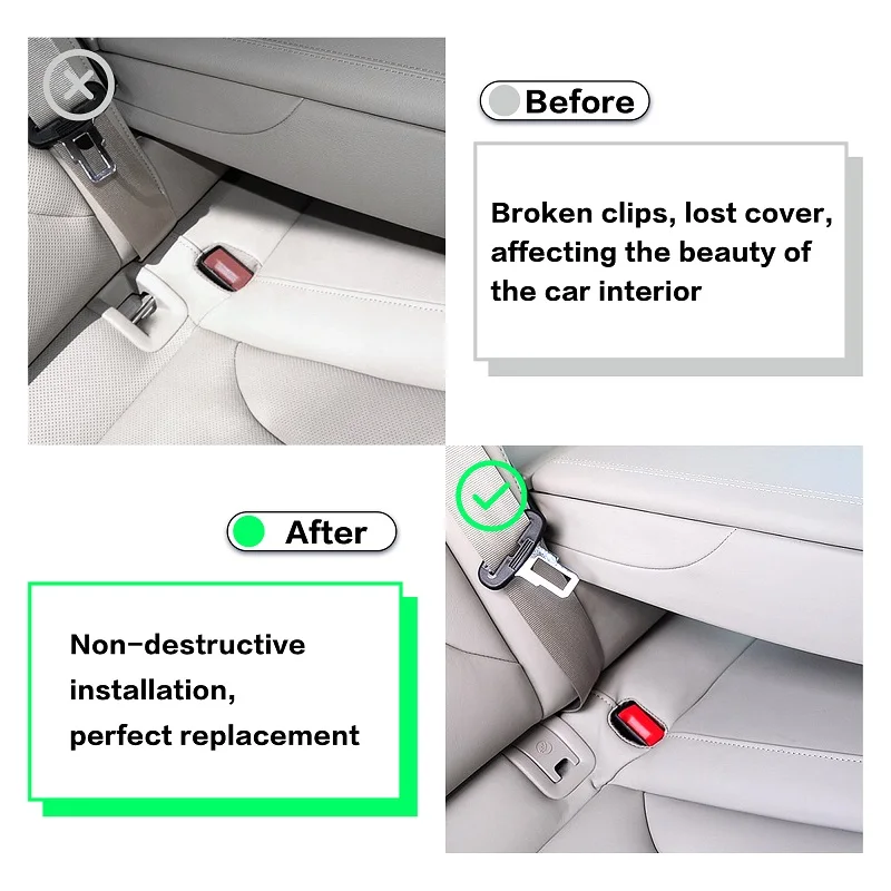 الخلفية مقعد الطفل مرساة السلامة ISOFIX غطاء ضبط النفس لأودي A4L 2009-2016 سيارة المقعد الخلفي هوك مشبك غطاء لوحة الملحقات