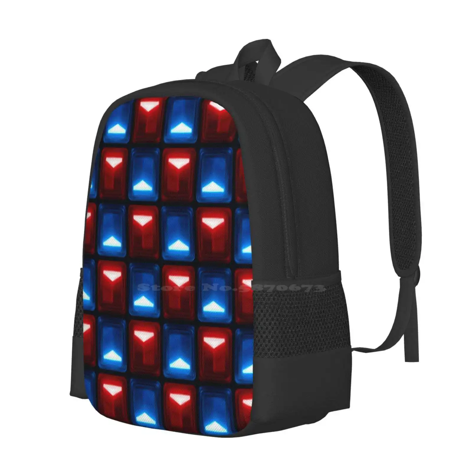 Beat Saber-V2 Block Pattern Bag Backpack For Men Women Girls Teenage Beat Saber Jessyjams Twitch Sabers Virtual Reality Vive