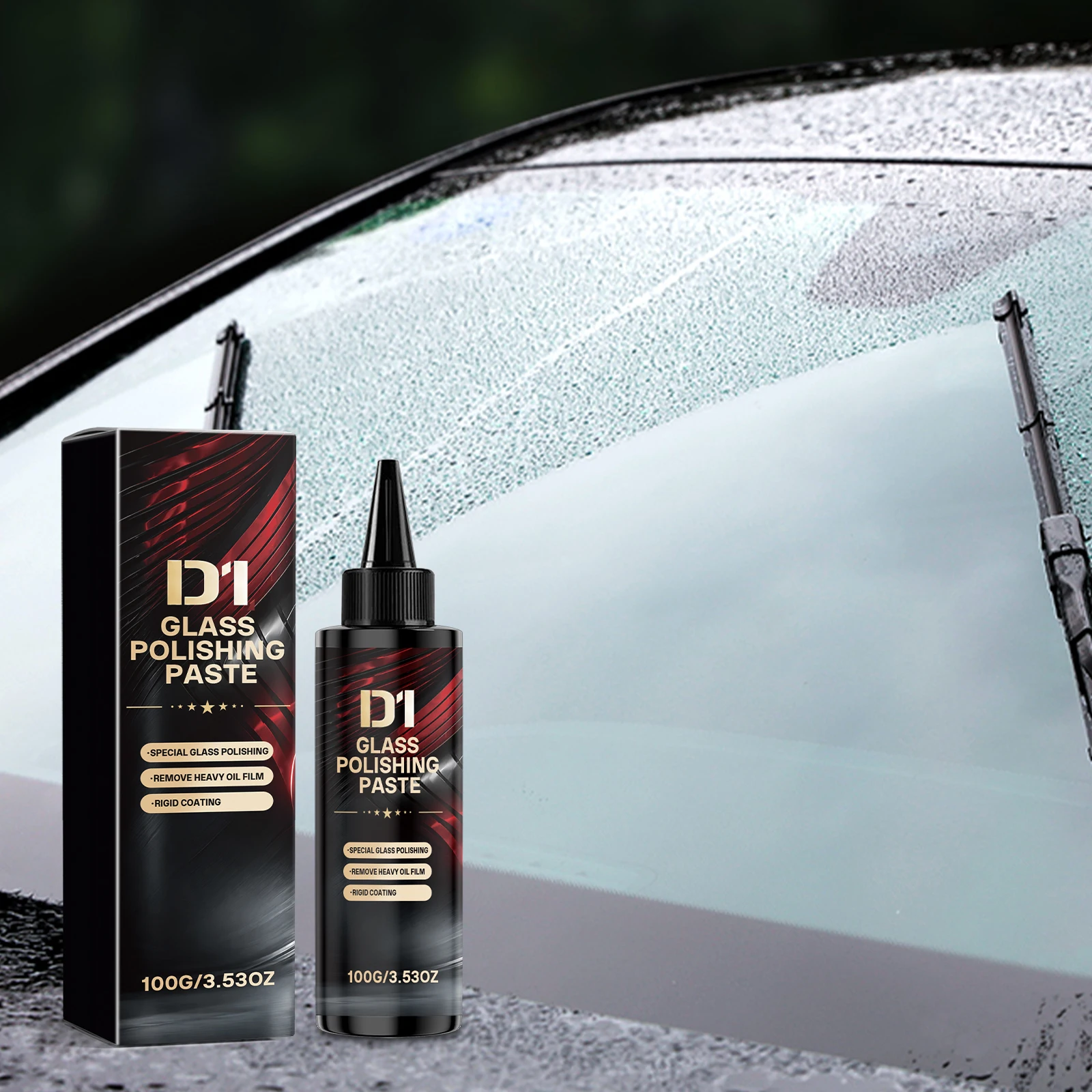 Car Glass Polishing Liquid Cleaning Auto Window Stains Refurbishing High Gloss Water Stain Scratches Repair Enhance Transparency
