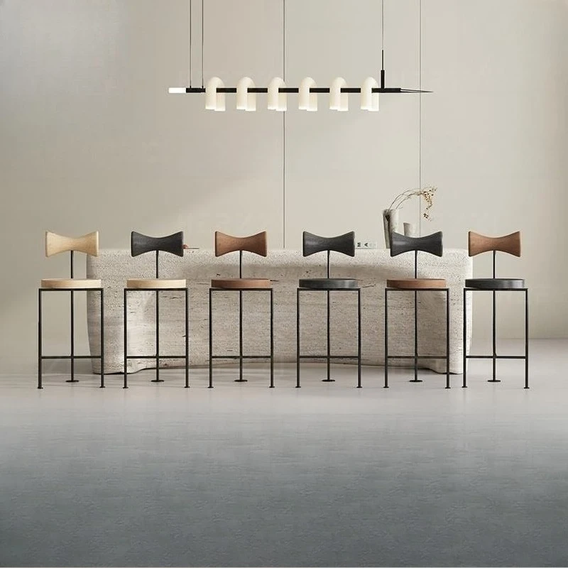 الحد الأدنى من الكربون الصلب كرسي بار قسط بار في الهواء الطلق كرسي مرتفع مقعد الجزيرة المنزلية #1