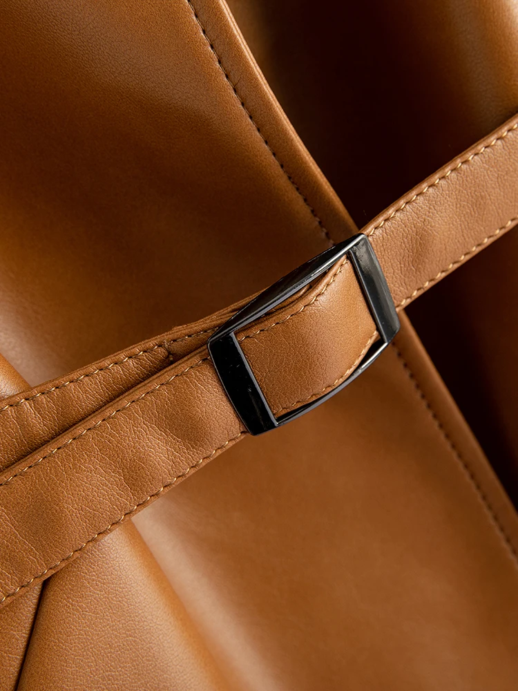 Haining Echt Lederen Jas Dames Korte Mouw 2025 Herfst Nieuwe Mode Taille-omhullende Schapenvacht Kleine Buitenkleding