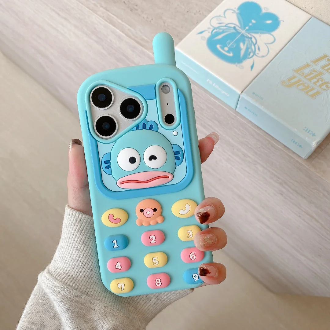 

Kawaii Hangyodon Sausage fish Phone Case for iPhone 17 16 15 14 13 12 Pro Max 16 Plus Soft Silicone Shockproof Back Cover Fundas