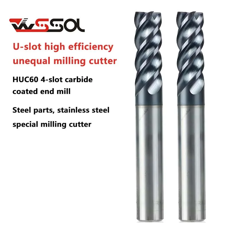 

HRC60 U-slot high efficiency alloy unequal milling cutter CNC tool