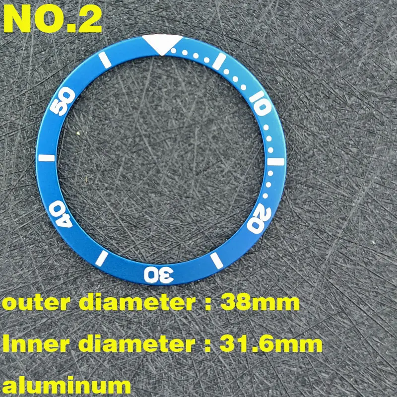 The bezel of the 38mm x 31.6mm aluminum watch is inserted into the replacement accessory