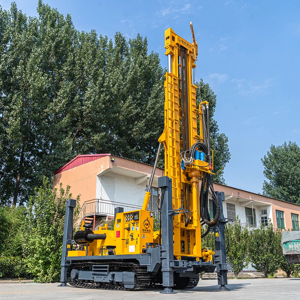 100m, 150m, 200m, 300m, 350m, 750Meters Steel Crawler Mounted Water Well Drilling Rig Machine factory price