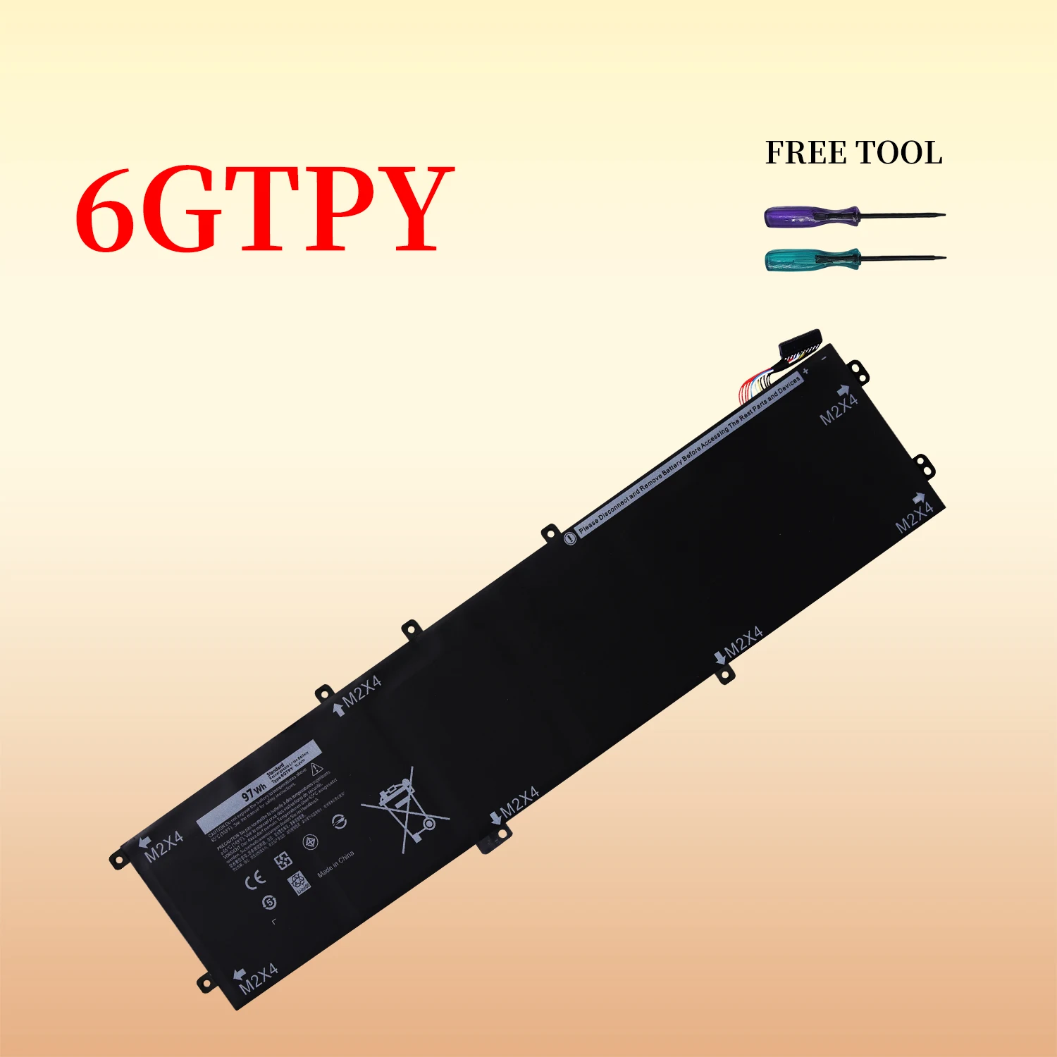 

6GTPY аккумулятор для ноутбука DELL XPS 15 9570 9560 7590 для серии DELL Precision 5520 5530 с бесплатными инструментами