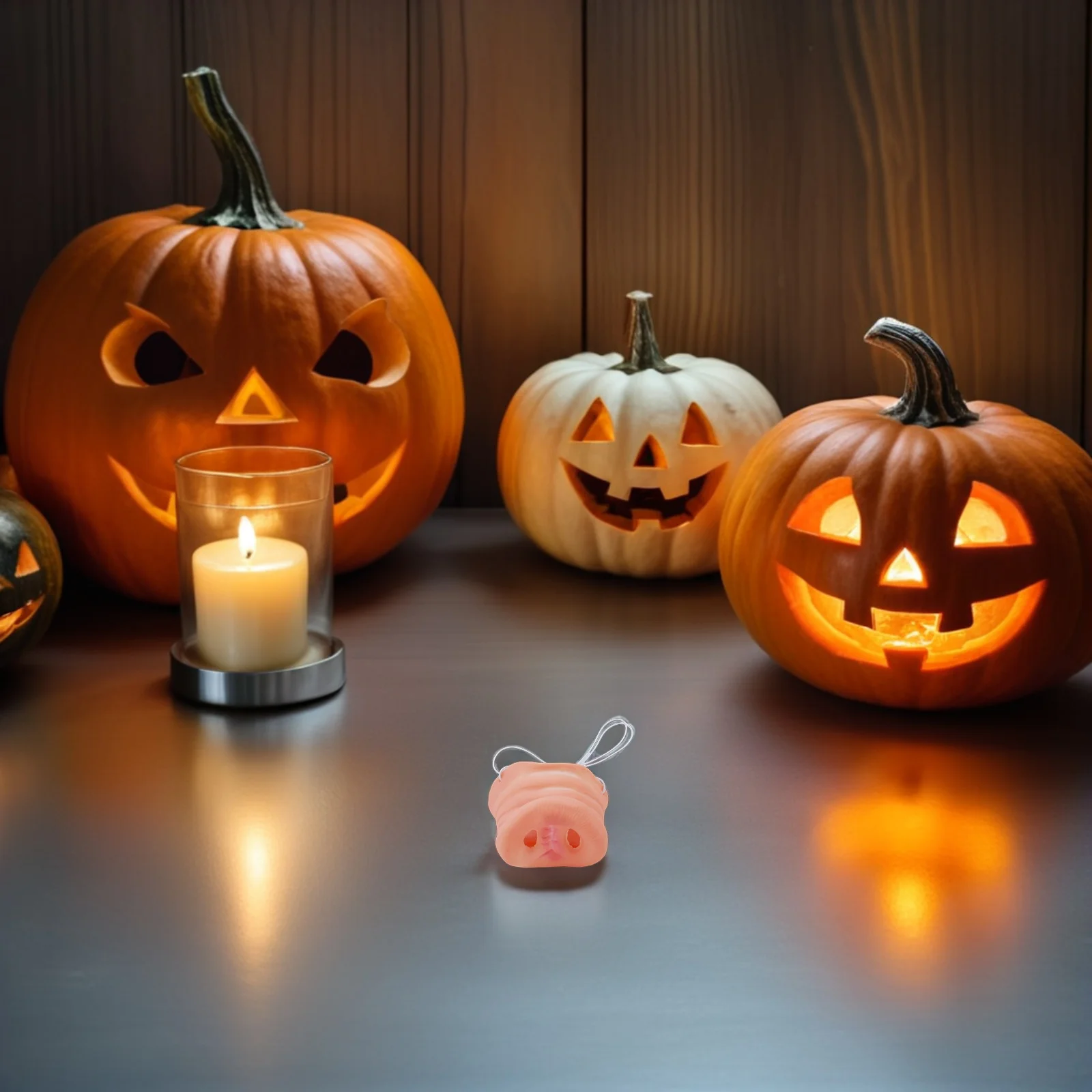 

6Pcs Fake Pig Nose Realistic Design Comfortable Fit for Halloween Costume Cosplay Accessory Breathable Latex Prop