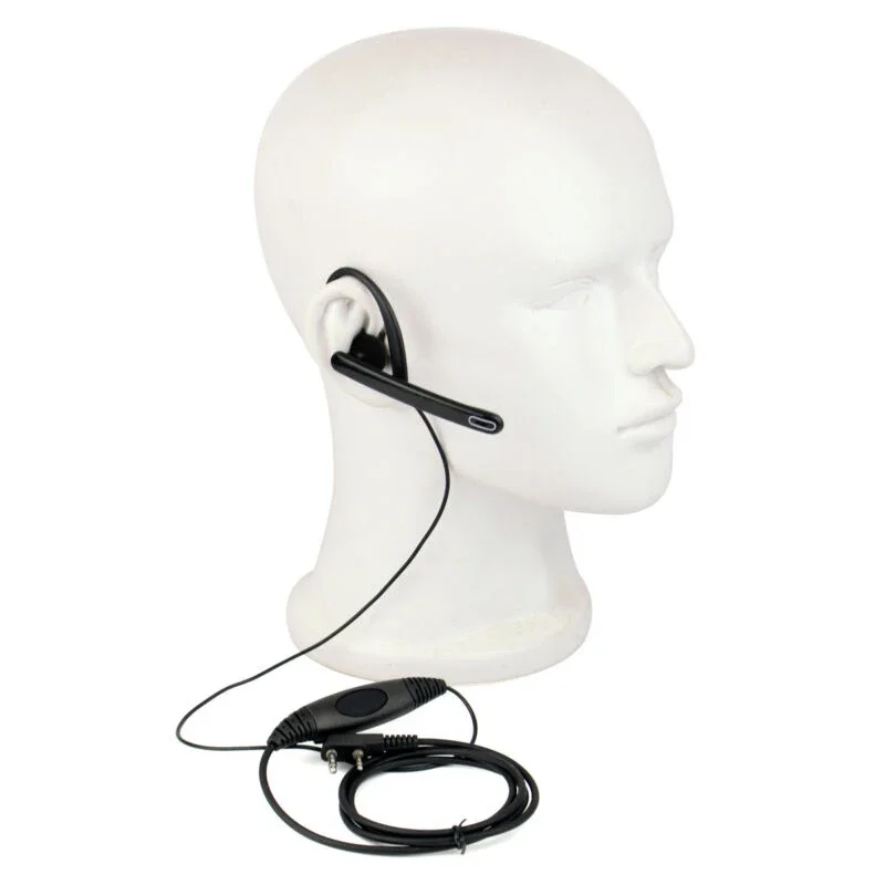 Radio Mic Headset Communication Accessories 1pc 2-Pin Bar Earpiece PTT Microphone For KPG KPG27D KPG29D