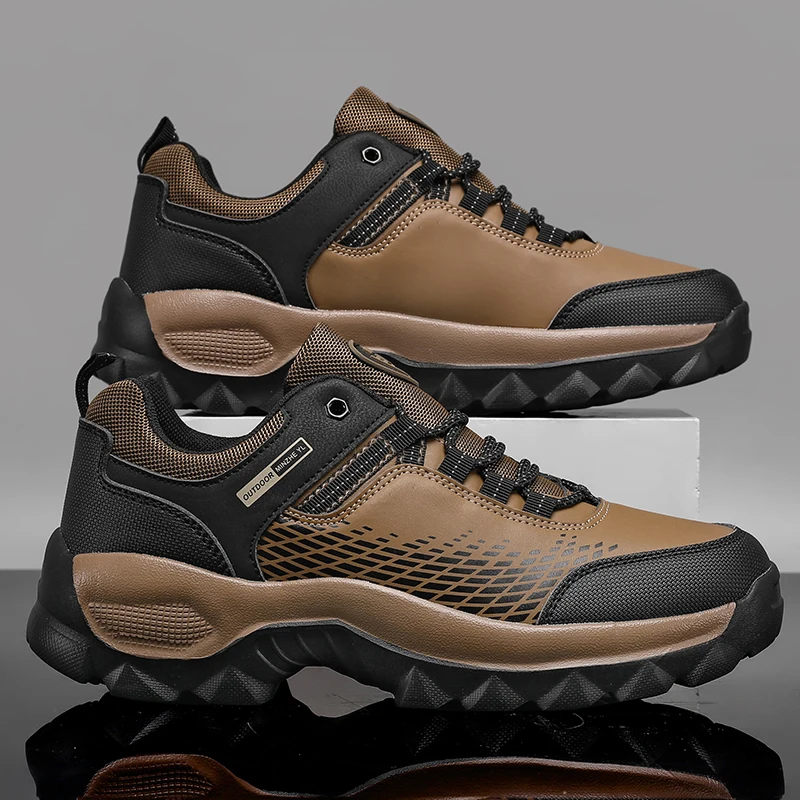 

Men's Hiking Shoes, Autumn and Winter Cross-Country Outdoor Casual Sports Shoes, Ultra-Light Waterproof and Non-Slip Travel Hiki