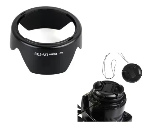 EW-73B Parasol de 67 mm + tapa de lente de 67 mm para lente CANON 650D 550D 600D 60D 700D 18-135 17-85 mm