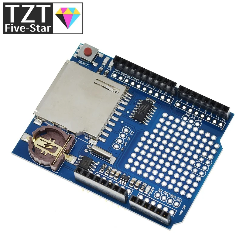 TZT Data Logger Module Logging Recorder Shield V1.0 for Arduino UNO SD Card