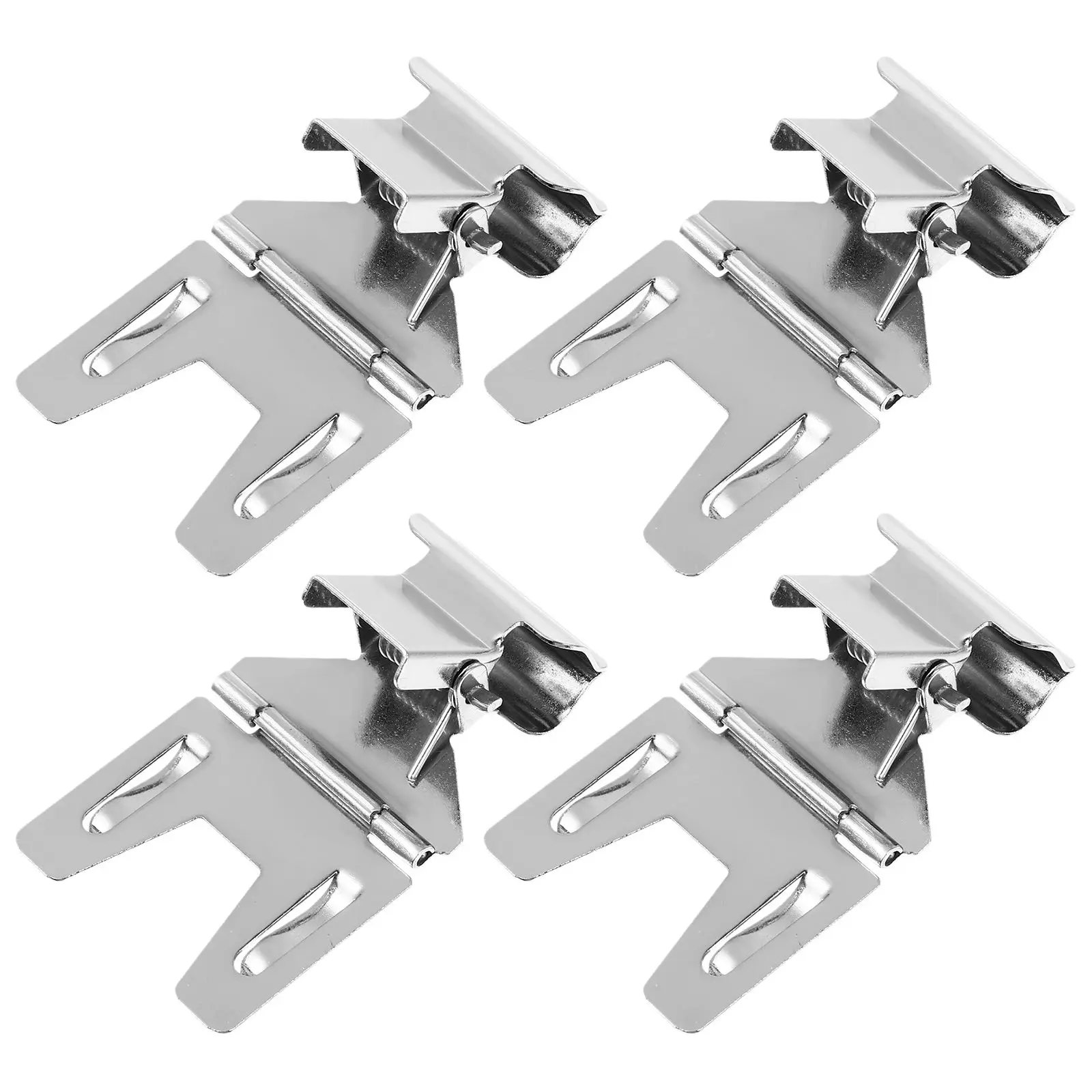 

4 Pcs Silver Metal Price Tag Holder Dessert Shop Label Clamp Hanging Display Retail Shelf Clips Supermarket Promotions