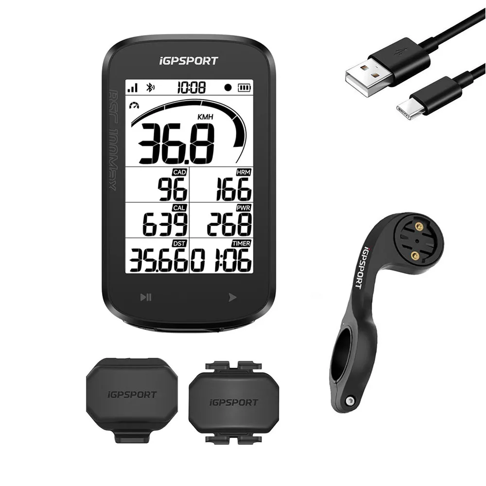 iGPSPORT BSC100Max GPS-fietscomputer Fietssnelheidsmeter Draadloze kilometerteller Batterijduur van 40 uur IPX7 Waterdichte fietsaccessoires