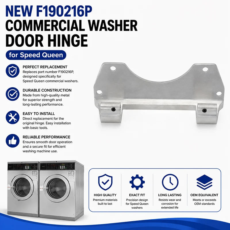 Nuevo Bisagra de Puerta para Lavadora Comercial F190216P para Speed Queen, Huebsch, Unimac e IPSO
