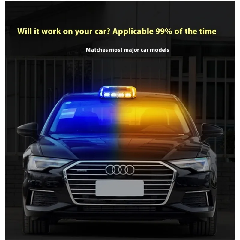 

Автомобильный супер яркий светодиодный вспышка на крыше, сигнальная лампа, желтый и синий, сигнальная лампа, сигнальная лампа для строительной машины