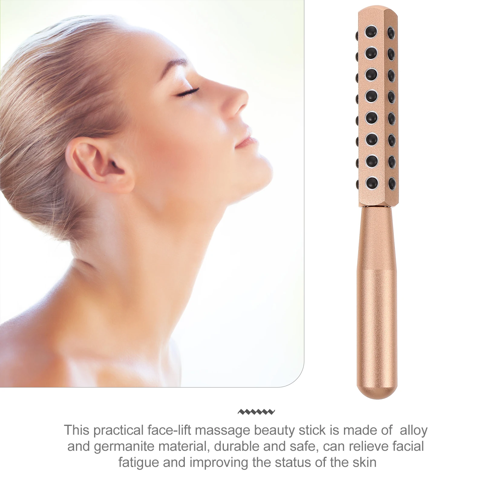 

Aluminum Facial Massager Beauty Stick Manual Red Practical Durable Safe Skin Use Home Salon Professional Tool