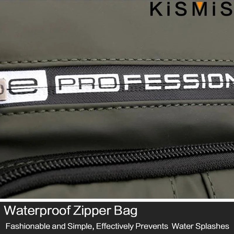 KISMIS Herren Multifunktions-Umhängetasche, Schultertuch, Brusttaschen, Umhängetasche, lässig, für Herren, USB-Ladehandtasche – Detail 5