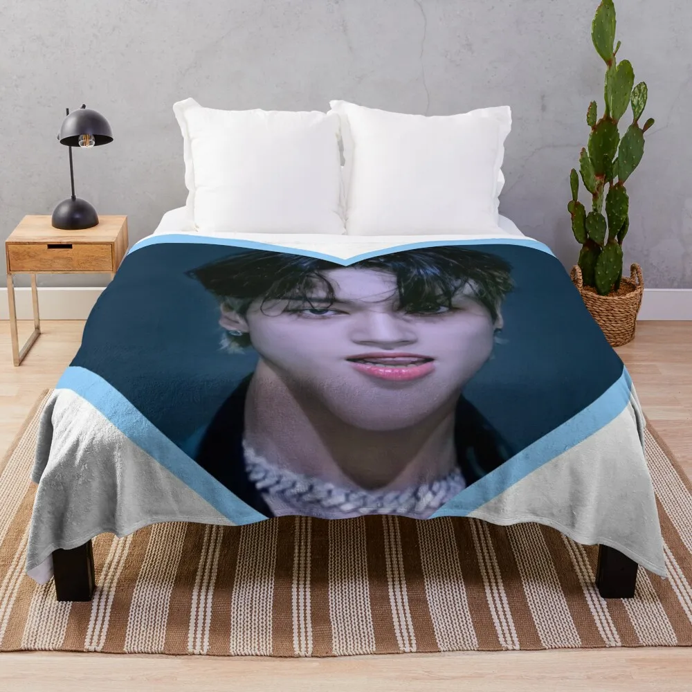 Kpop ATEEZ Wooyoung Heart Throw Blanket blankets ands for winter Blankets