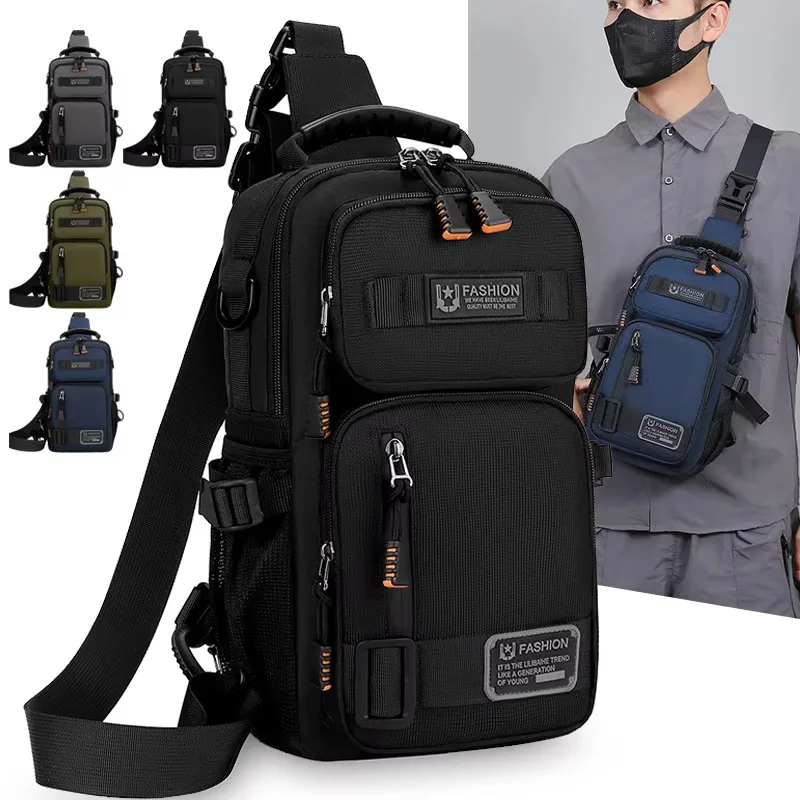 Männer Camping Taille Pack Brust Tasche Oxford Umhängetaschen Für Männer Casual Tasche Handtasche Männlichen Outdoor Wandern Klettern Reise Rucksack