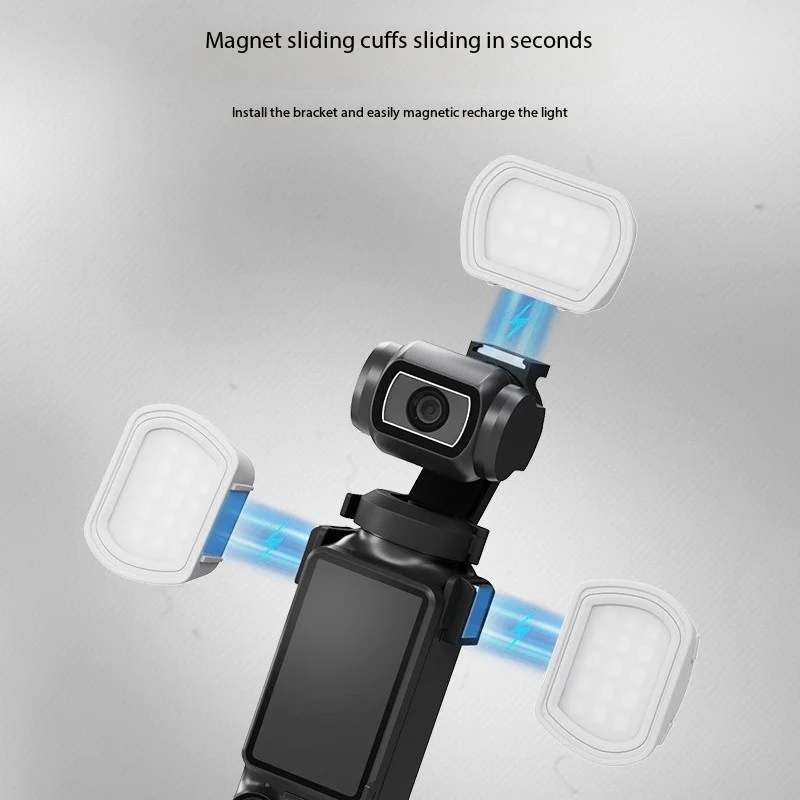 جديد لـ DJI Pocket 3 ملء الضوء المغناطيسي ضوء ملحقات الكاميرا الرياضية 2800K-6500K 2W الإضاءة المحمولة M21
