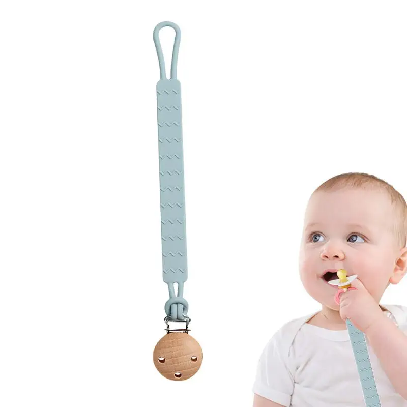 Pacifier Strap Food Grade Teether Chain Baby Silicone Pacifier Chain Stroller Straps High Chair Toys Baby Bottle Toy Teethers