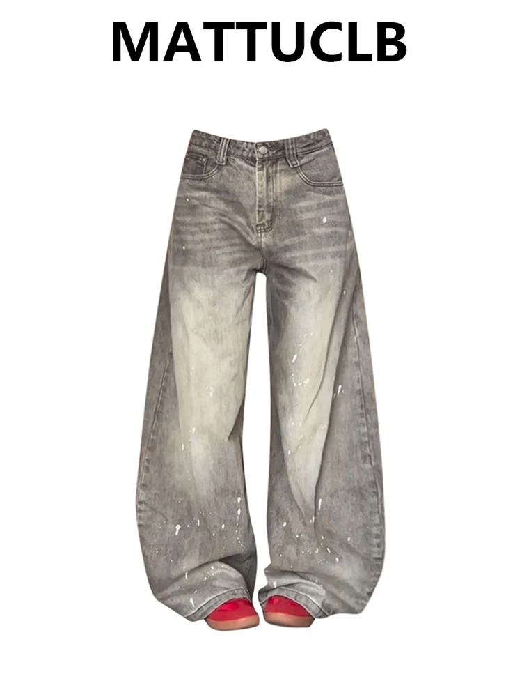 

Женские винтажные 2000-х годов эстетические мешковатые джинсы в стиле Харадзюку для мам, японская уличная одежда Y2K, джинсовые брюки в стиле гранж, High Street Tomboy, модные новые