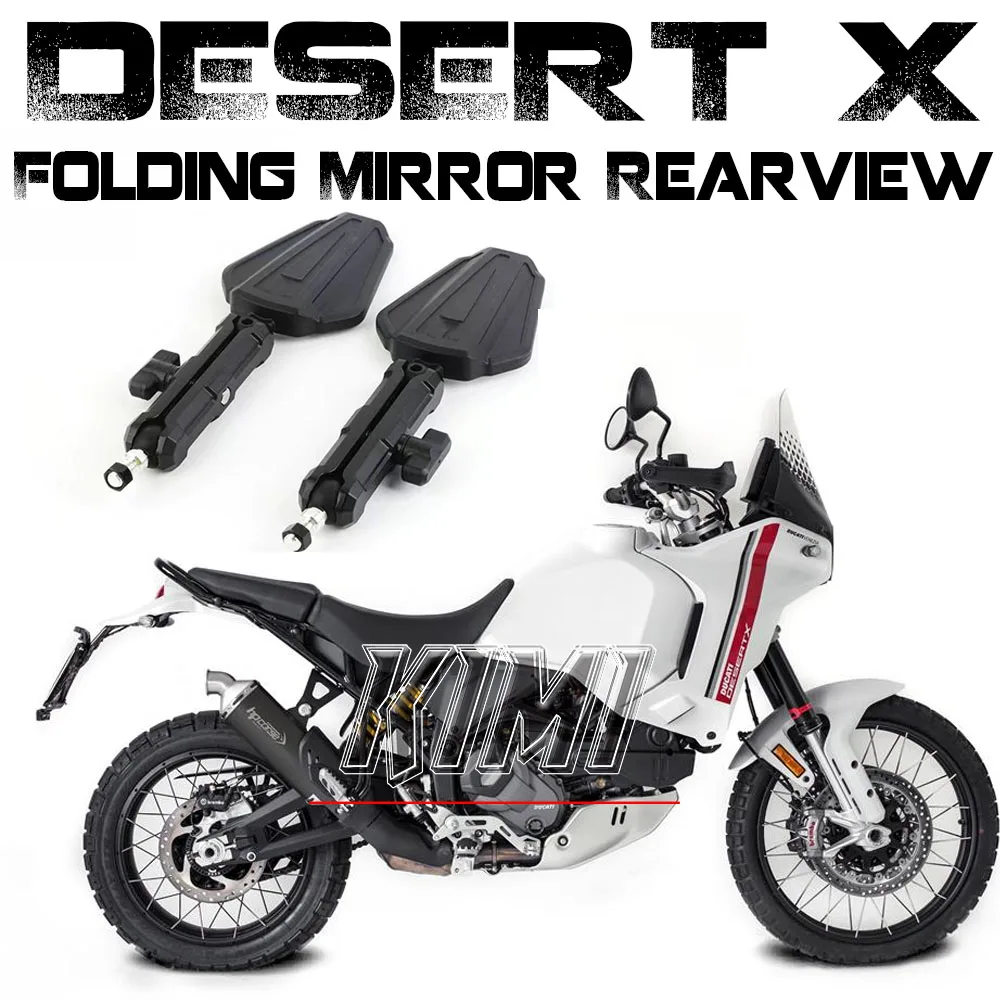 

NEW View Mirror For Ducati Desert X Motorcycle Adventure Folding Mirror Rearview Mirrors Moto Side Mirrors 2022-2024