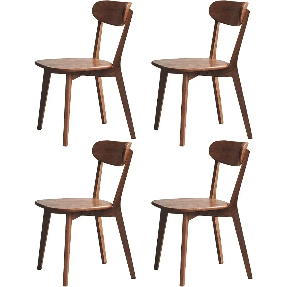 

For Chaises salle manger 100 % bois de chêne massif, chaises salle à manger modernes milieu siècle avec dossier arrondi set of 4