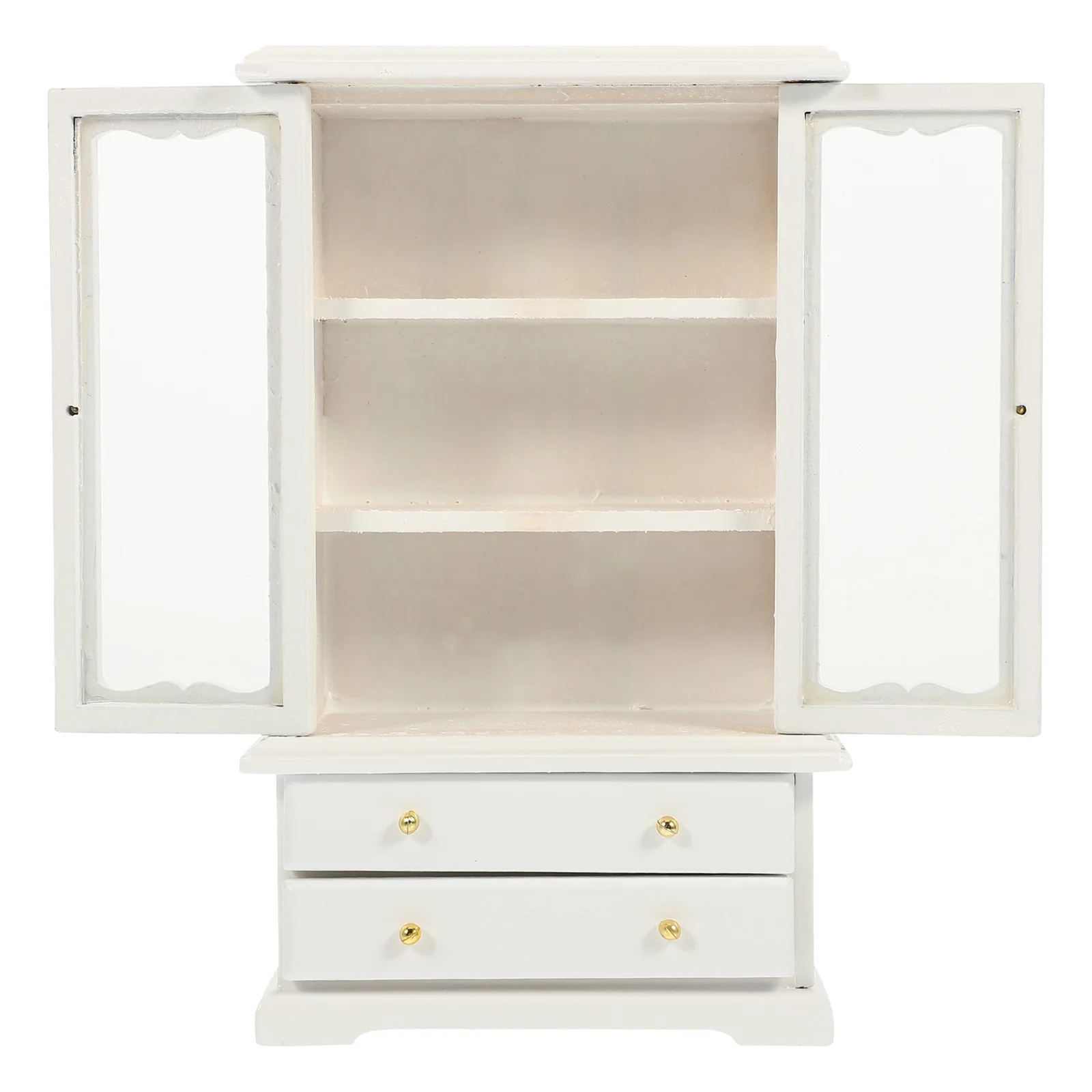 House Furniture Miniature Cabinet Cabinets Display Bookshelf Wood Bookcase Toddler