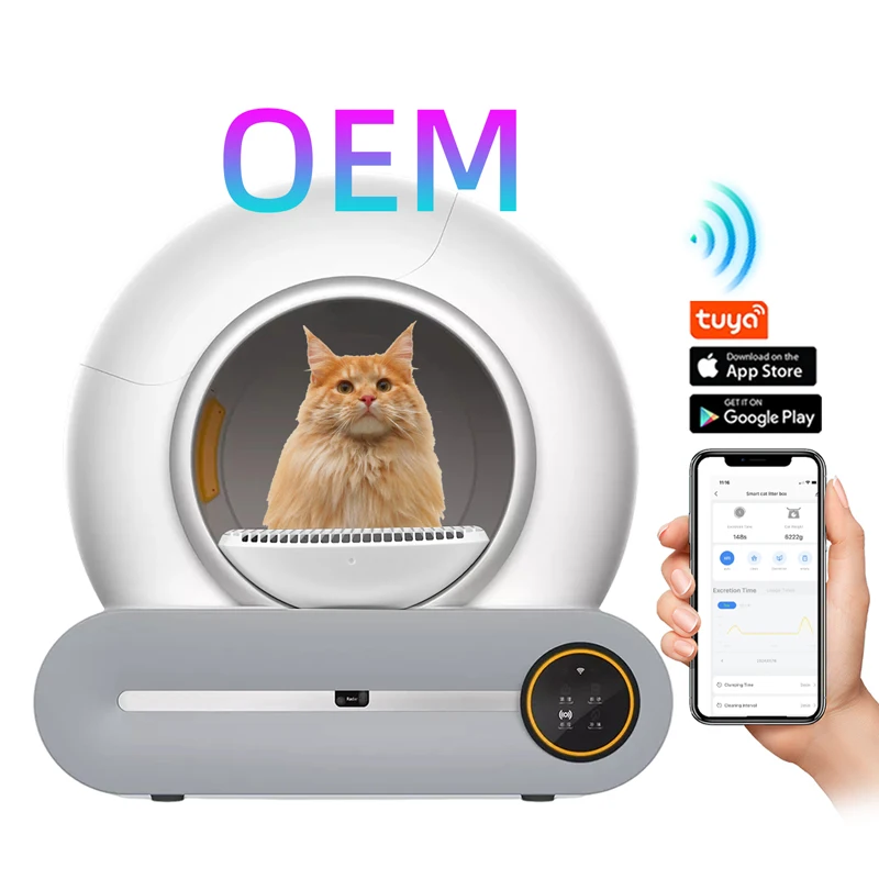 

Tuya APP Smart Cat Box Self Cleaning Automatic Box Self Cleaning Cat Toilet Robot Self Cleaning Cat Box