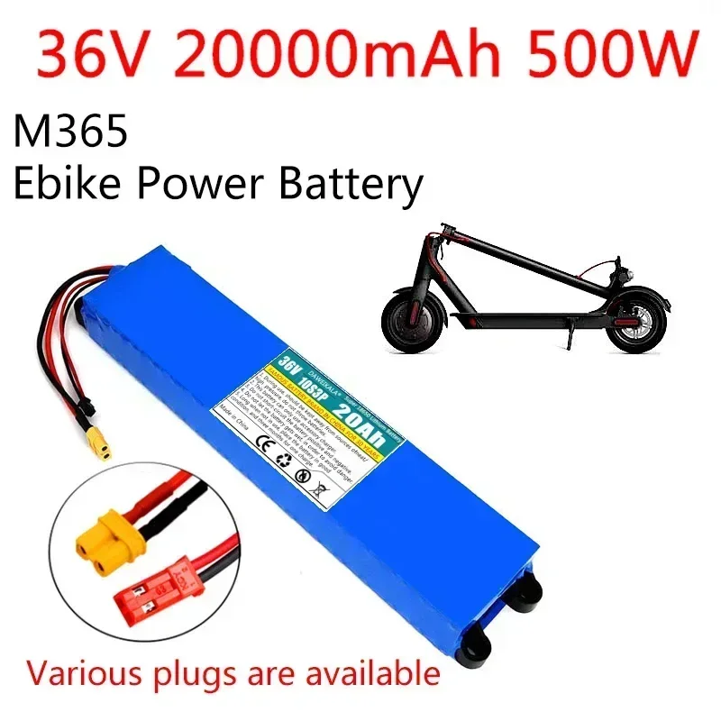 

36V Battery 20Ah 18650 lithium battery pack 10S3P 20000mAh 500W Same port 42V Electric Scooter M365 Ebike Power Battery with BMS