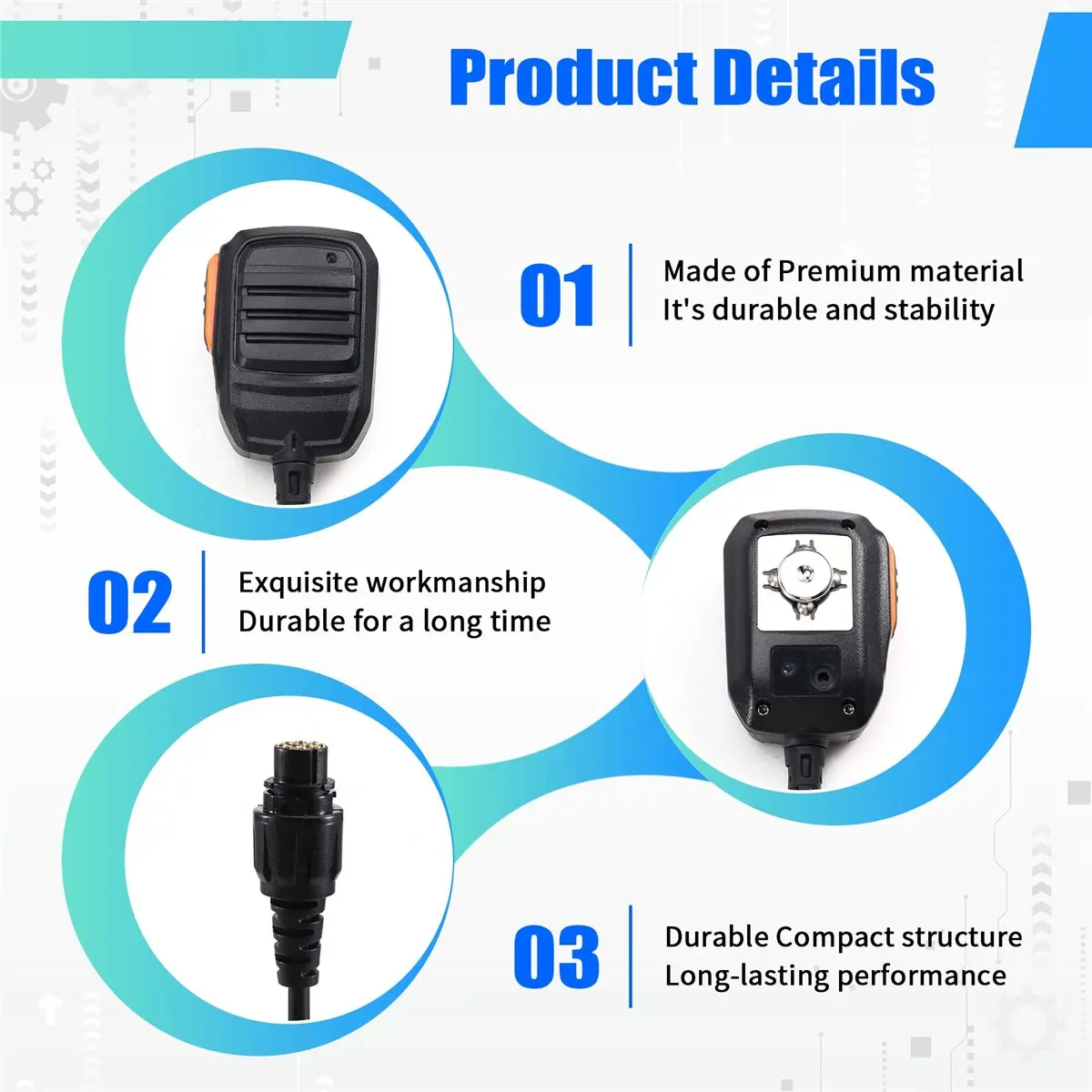 OKgood SM16A1 Microphone PTT Mic Speaker for Hytera HYT MD-780 MD-680 MD680 MD780 MD782U RD620 RD980 MT680 Car Mobile Radio