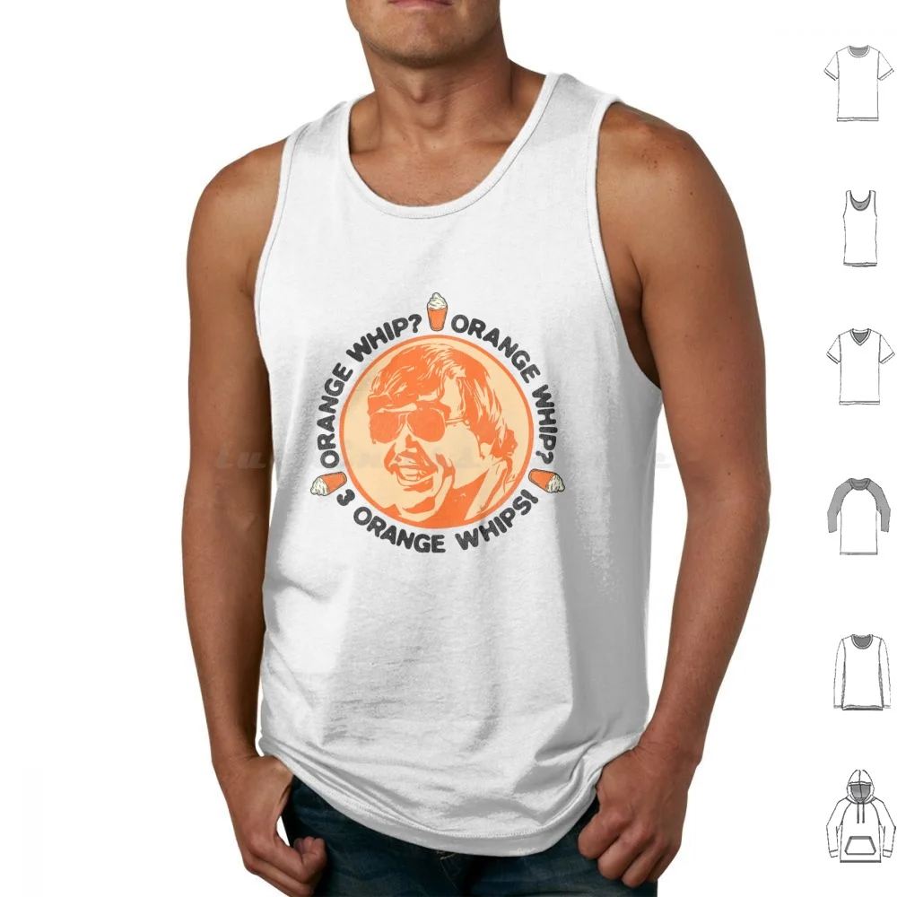 Orange Whip Tank Tops Print Cotton Blues Brothers Chicago Cowboy Jake Blues John Candy Movie Orange Whip The Blues The