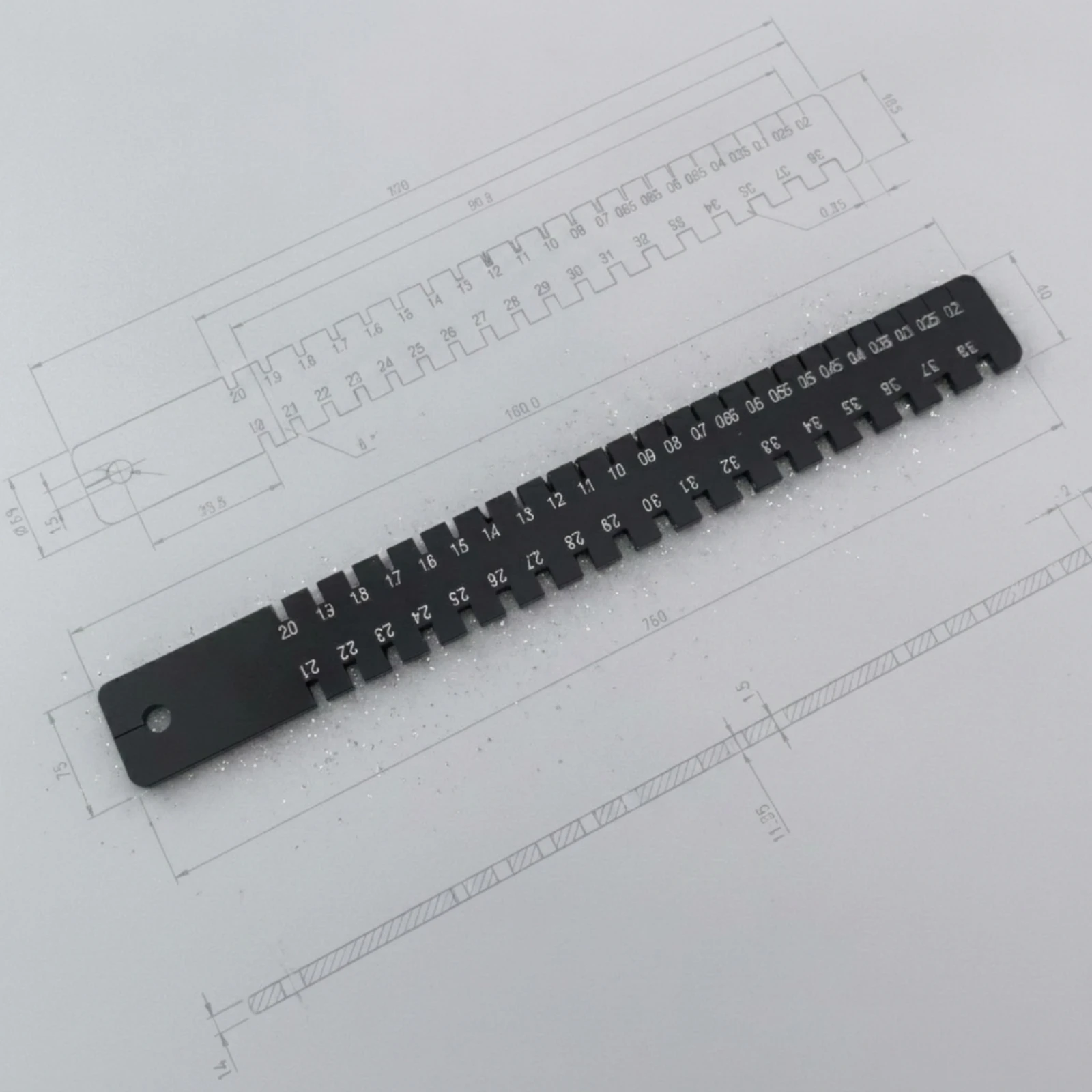 Measuring Gauge with Notches High-Speed Steel Clearance Gauge Clearance Measuring Tool Easy to Read Matte for Sharpening