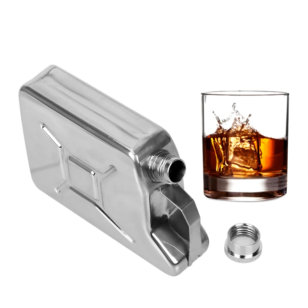 Alcohol Wine Container HILIFE Whisky Vodka Bottle Kit Drinkware Gasoline Bucket Style 5oz Stainless Steel For Party Bar Home