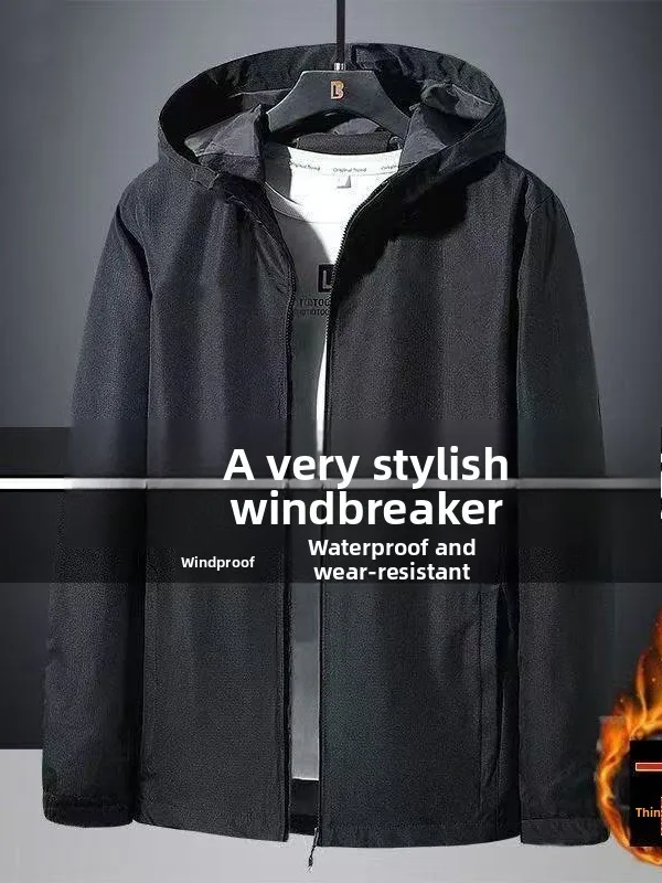 

Men's Work Jaet Waterproof Windproof Fce Lined Construction Site Wear Resistant Stainproof Spring Autumn Casual Coat