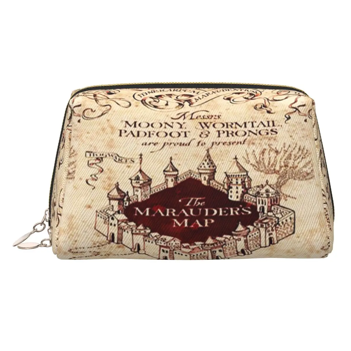 Marauders Magic Map Women Cosmetic Bags Travel Makeup Organizer Pouch Toiletry Storage Dopp Kit Case