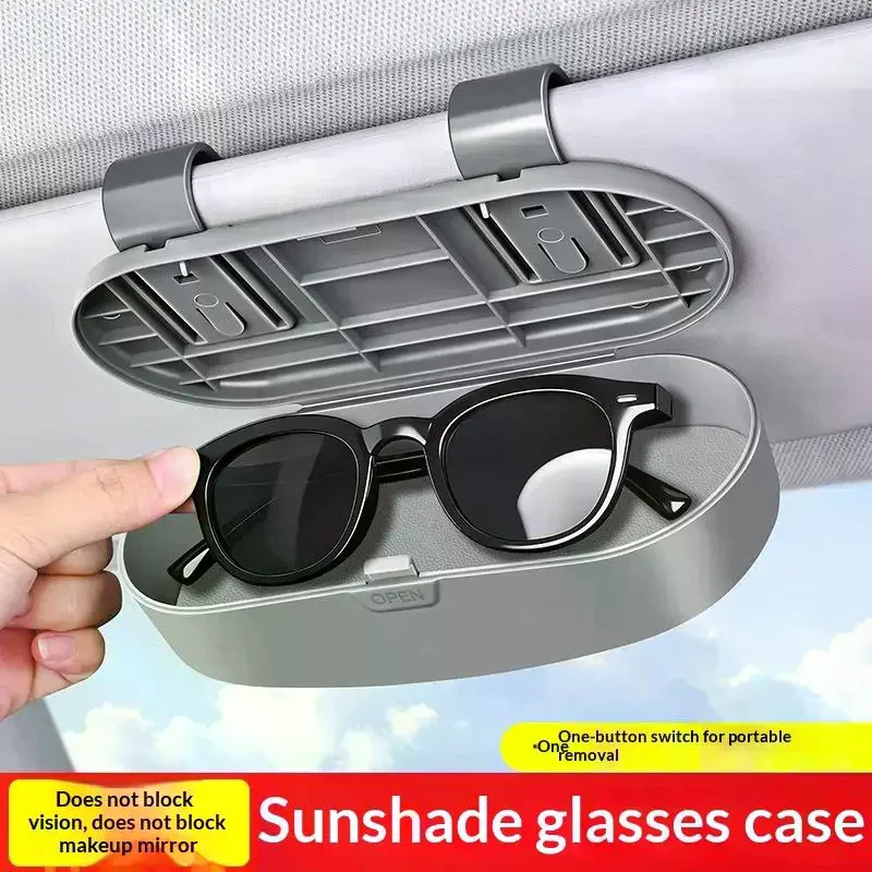 Car Glasses Box Portable Car Sunglasses Holder Car Driving Glasses Holder Eyeglass Case Sun Visor Multifunctional Storage Box