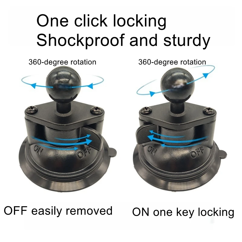 Car mounted glass surface vacuum suction cup 25mm ball head bracket base