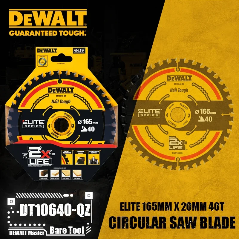 DEWALT DT10624-QZ DT10640-QZ CIRKELZAAGBLAD ELITE SERIE ELITE Cirkelzaagblad 165MM 20MM 24T/40T