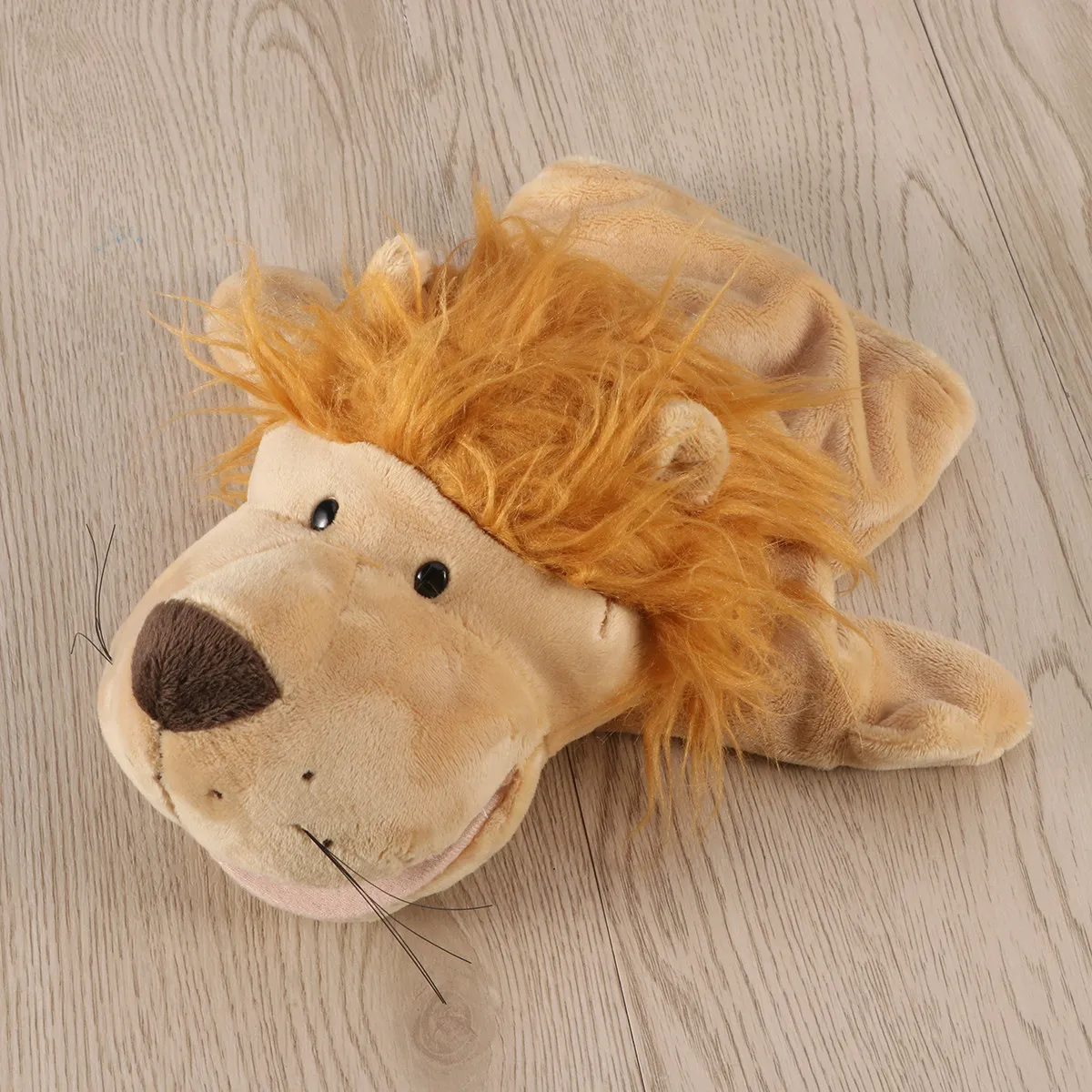 

Yellow Lion Hand Puppet Soft Comfortable Texture Interactive Play Early Education Family Storytelling Zoo Animal Puppet