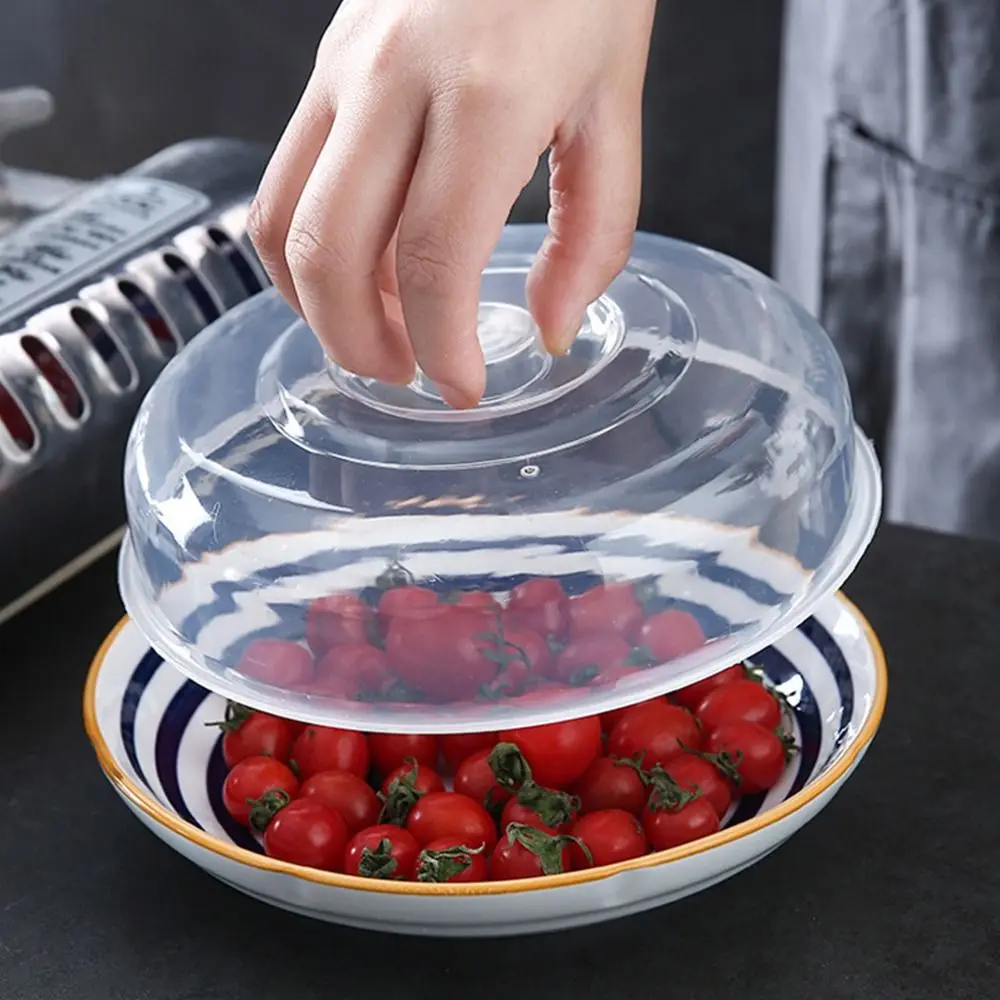 1Pcs Fresh Keeping Microwave Splatter Cover Vented Plastic Food Fresh Lid for Kitchen Bowls Cake Dish Reusable