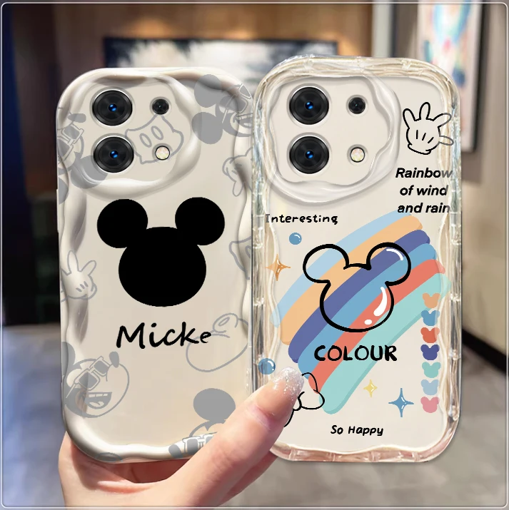 

Disney Mickey Minnie Self Logo For Xiaomi Redmi Note 13 12 12S 11S 11 10 9 8 10A 9C 9T Pro Plus 5G Wave Oil Cover Phone Case