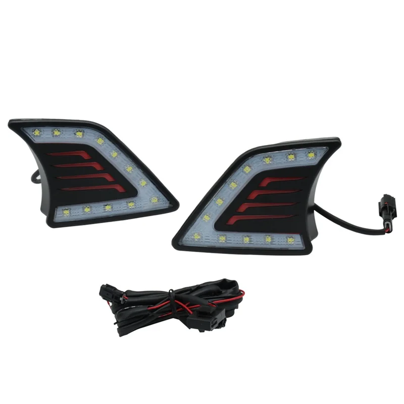 

AC54-For Toyota Hilux Vigo 2012 2013 2014 2015 LED DRL Daytime Running Light Fog Lamp Front Bumper Light