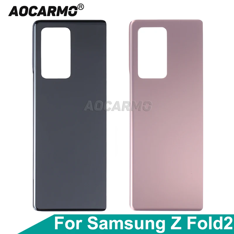 Aocarmo For Samsung Galaxy Z Fold2 5G F916 F916N F916F Back Battery Cover Rear Housing Bezel Replacement Part