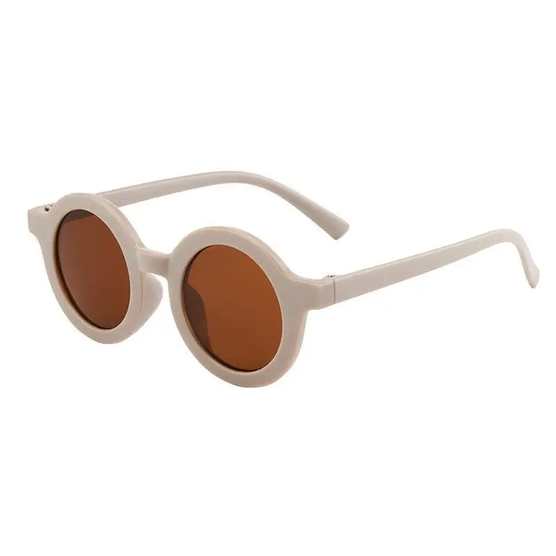Lunettes de soleil mignonnes pour enfants, lunettes de soleil conviviale rées pour parents et enfants, document solide, lunettes rondes pour bébé,