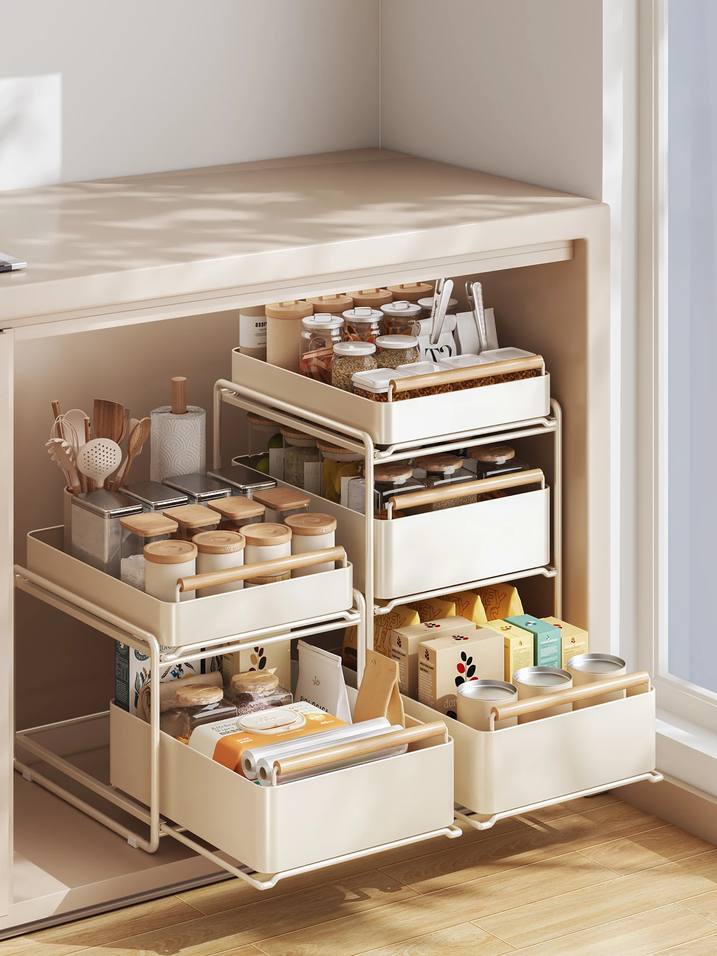 Etageres-coulissantes-pour-armoire-de-cuisine-support-de-rangement-multi-niveaux-en-acier-au-carbone-resistant-aux-rayures-pour-ustensiles-articles-de-soins-personnels-jouets