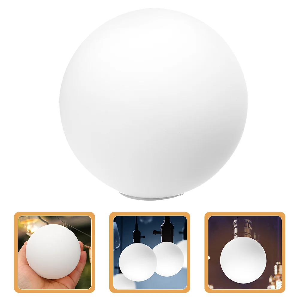 2pcs Milky White Acrylic Lampshade Round Globe Light Cover Replacement Dust Insect Proof Home Decor Lighting Accessories