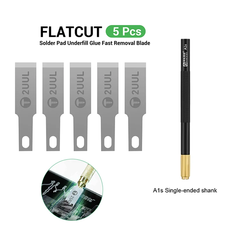 2UUL DA28 Shovel AMAOE A1S/A2S Shank High Efficiency Glue Removal Kit for PCB Motherboard Chip CPU Glue Removal Tool